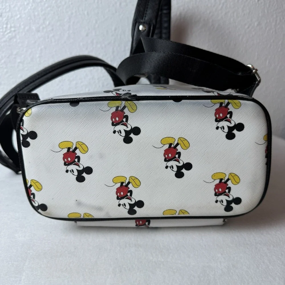 Disney Parks Loungefly White All Over Mickey Mouse Classic Backpack White Black